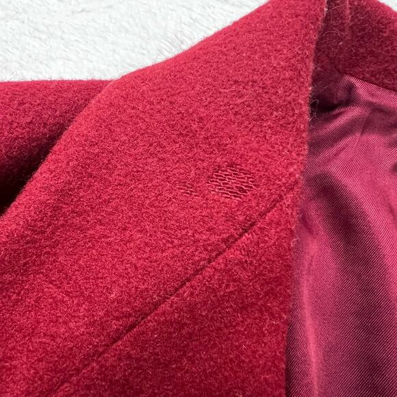 L.L. Bean Vintage Wool Cashmere Red Blazer women's size 12 Petite Jacket USA - Picture 9 of 9